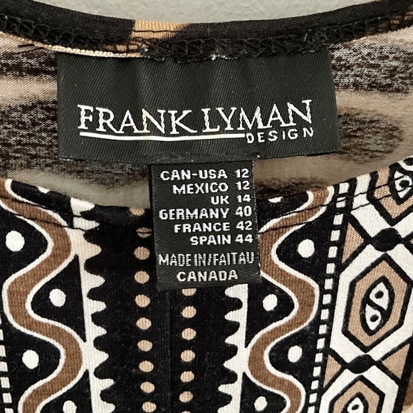 Vintage Y2K Tee Frank Lyman Animal mixed print shortsleeve Mobwife Size 12 - Picture 3 of 7